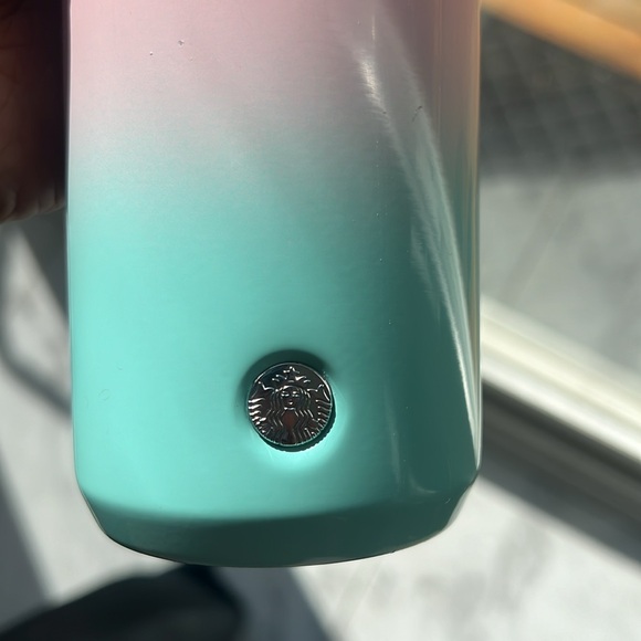 Orange/pink/blue ombré Starbucks bottle - Picture 4 of 4